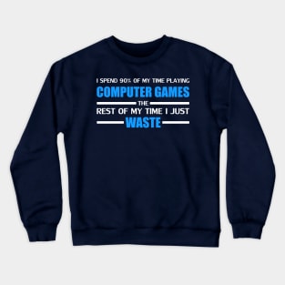 Computer Gaming Blue Crewneck Sweatshirt